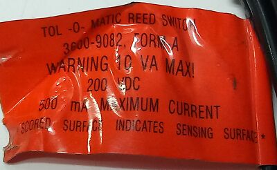 TOL O MATIC 3600-9082 200 V DC Reed Switch