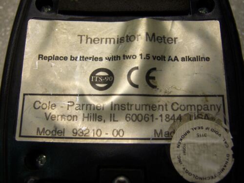 Cole Parmer 93210-00 Digi-Sense Thermometer
