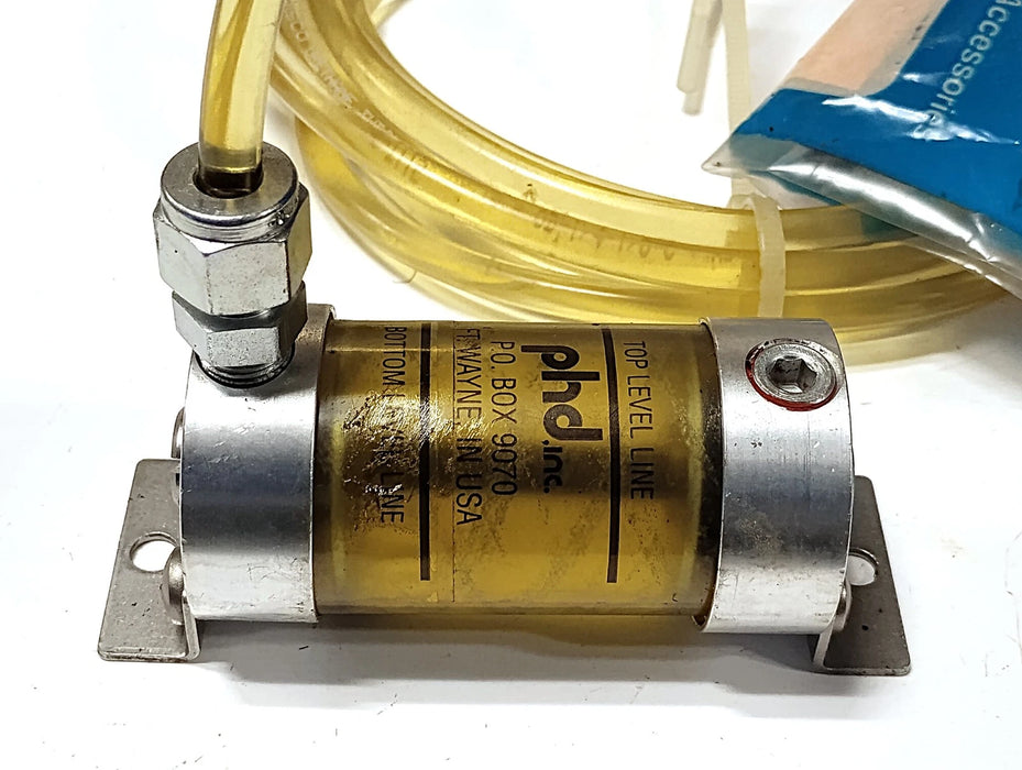 PHD MR-13B4360X4-PK-DR-DC-D2-M Rotary Actuator w/ Air Line Lubricator