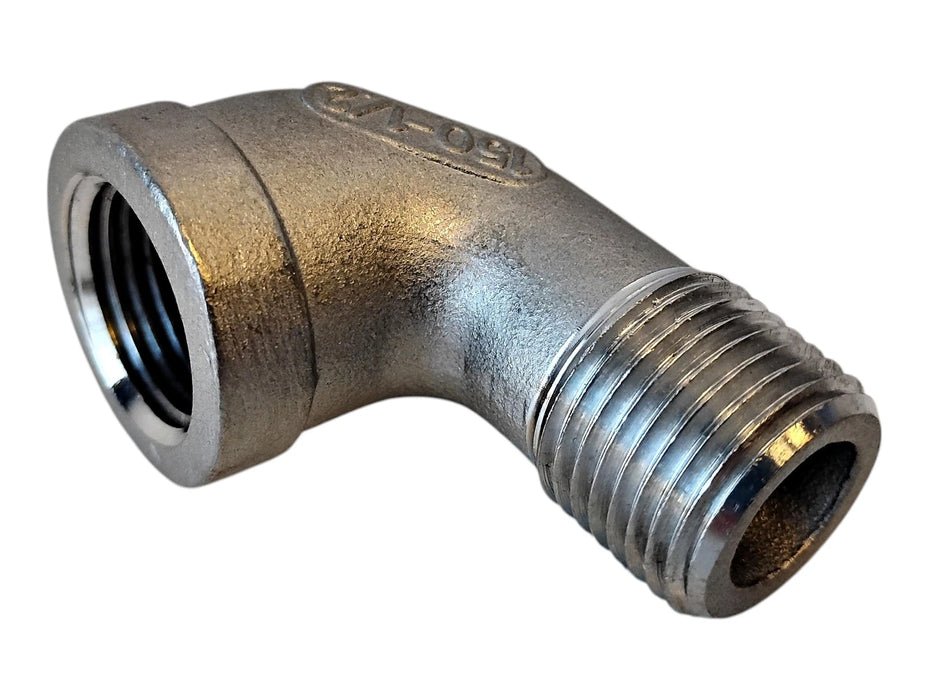 Merit Brass K403-08 1/2" MNPT x FNPT 90 Deg 304 SS Street Elbow