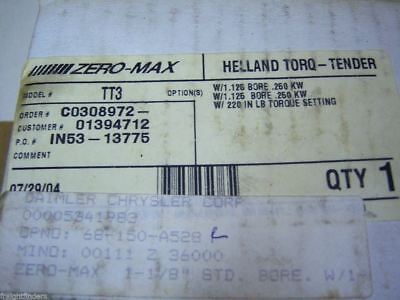 Zero-Max Coupling Cd Tt3 W/ 1.125 Bore .250 Kw 220 In Lb Torque Tender