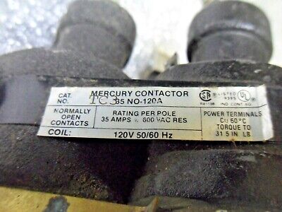 Thermo/cense TC 335NO-120A 120V 50/60HZ Contactor