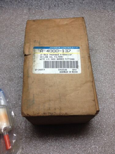 10 JOHNSON CONTROLS A-400-137 IN-LINE OIL FILTERS