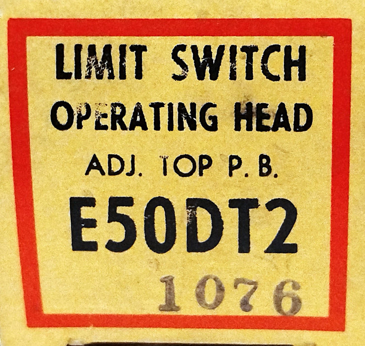 Cutler-Hammer E50DT2 Top Plunger Limit Switch Operating Head Only