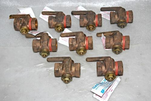 Sterling Faucet Co 83-535T 3/4 Inch Female Gas Valve W/ Lever Handle Lot of 9
