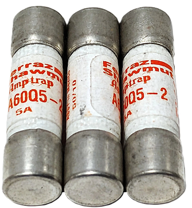Ferraz Shawmut A60Q5-2 600 V AC/DC 5 A Current-Limiting Very Fast-Acting Fuses