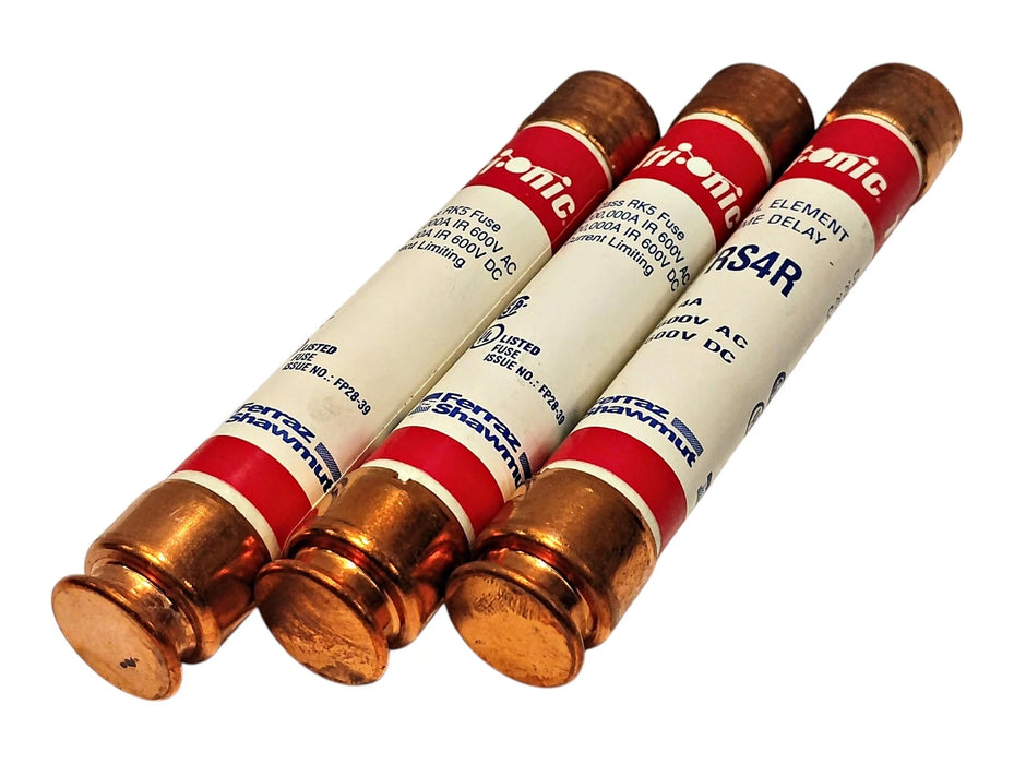 Ferraz Shawmut TRS4R 600 V AC/DC 4 A Current-Limiting Time-Delay Fuses