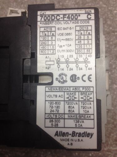 Allen-Bradley 700DC-F400*C Contactor