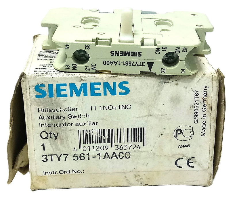 Siemens 3TY7561-1AA00 Auxiliary Switch for Contactors