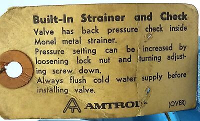 Amtrol C2 89B 6F Automatic Pressure Reducing Valve