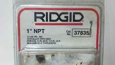Ridgid 37835 1" NPT 12R Right Hand Alloy Pipe Dies