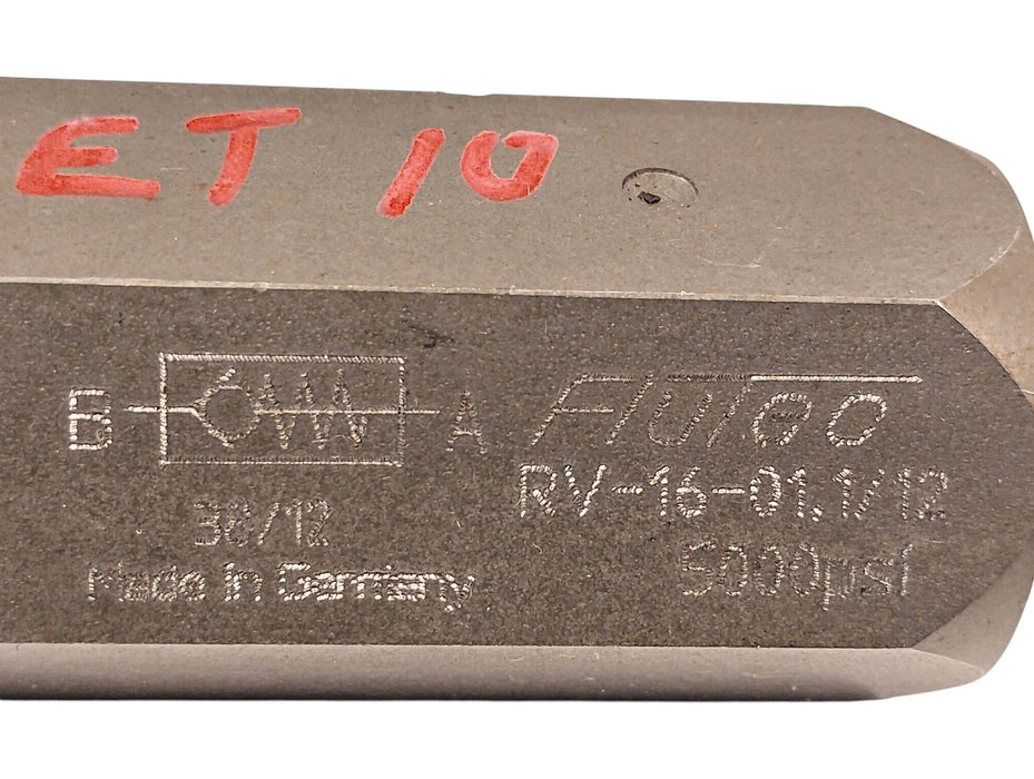 HYDAC RV-16-01.1/12 5000 psi 150 GPM Hydraulic Check Valve w/ 1-1/16-12 UN Ports