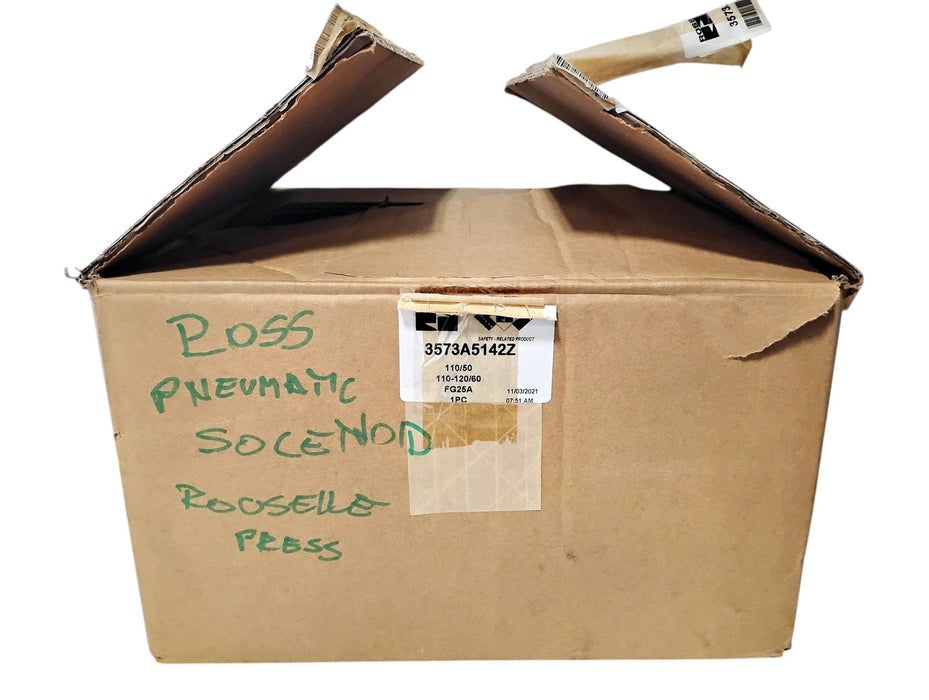 Ross Controls 3573A5142Z 120 VAC 3/4" NPT Double Valve w/ Pneumatic L-G Monitor