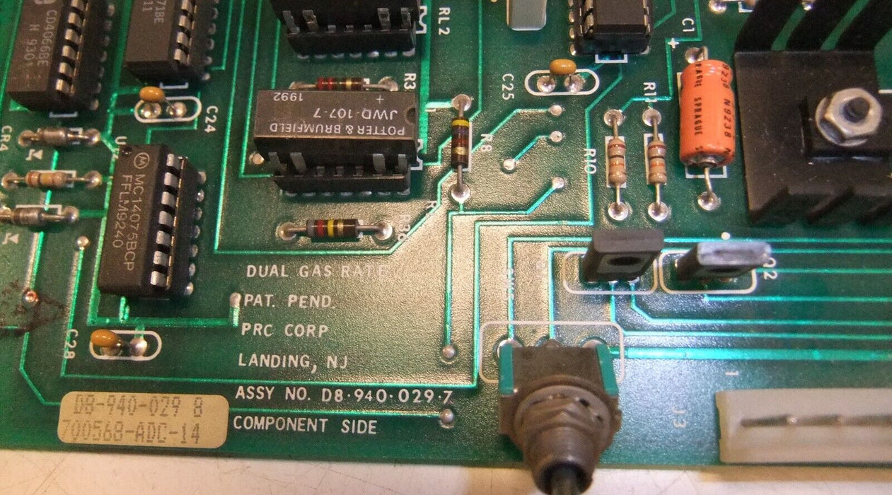 PRC Dual Gas Rate Board D8-940-029 D8-940-029-7 plc