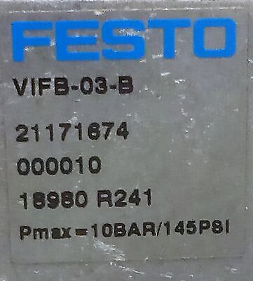 Festo FES18410AD2 RN0101171 145 psi Pneumatic Valve Assembly