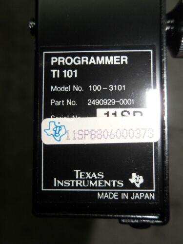 1 TEXAS INSTRUMENTS 100-3101 TI-101 HANDHELD PROGRAMMER