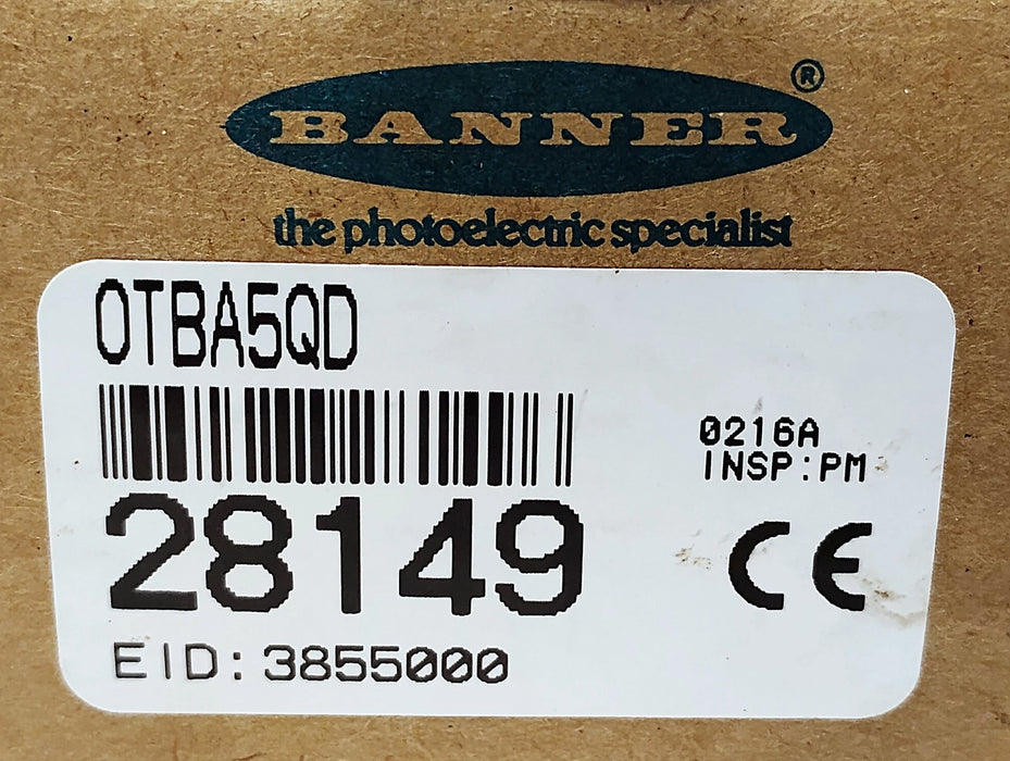 Banner Engineering OTBA5QD 28149 OTB Series 120 V AC Optical Touch Button