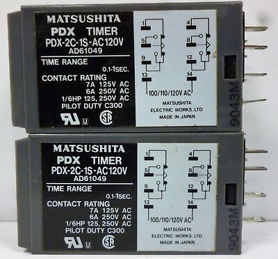Matsushita PDX-2C-1S-AC120V PDX Adjustable Time Delay Relay