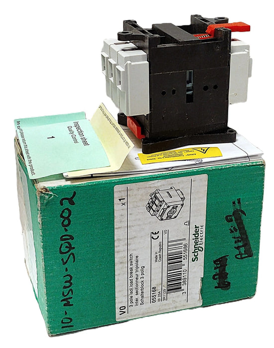 Schneider Electric V0 055168 690 V 25 A 3 Pole Switch Body for Disconnect Switch