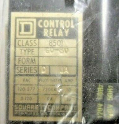 Square D 8501G0-80 Control Relay