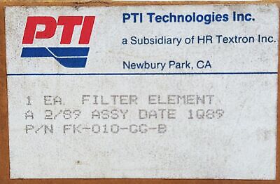 PTI FK-010-GG-B 3 Micron Microglass Hydraulic Filter Element