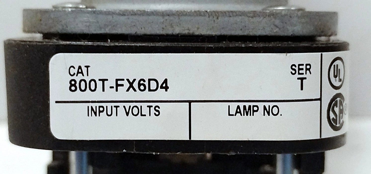 Allen-Bradley 800T-FX6D4 600 V Red Mushroom Head Push-Pull-Release Pushbutton