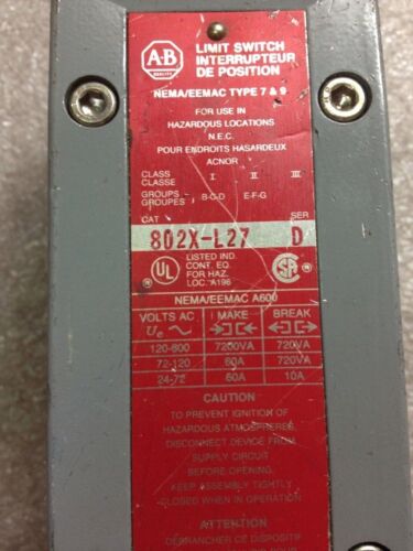 Allen-Bradley 802X-L27 Limit Switch
