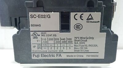 Fuji Electric SC-E02/G 24 V DC Coil 20 A 3 Pole Contactor