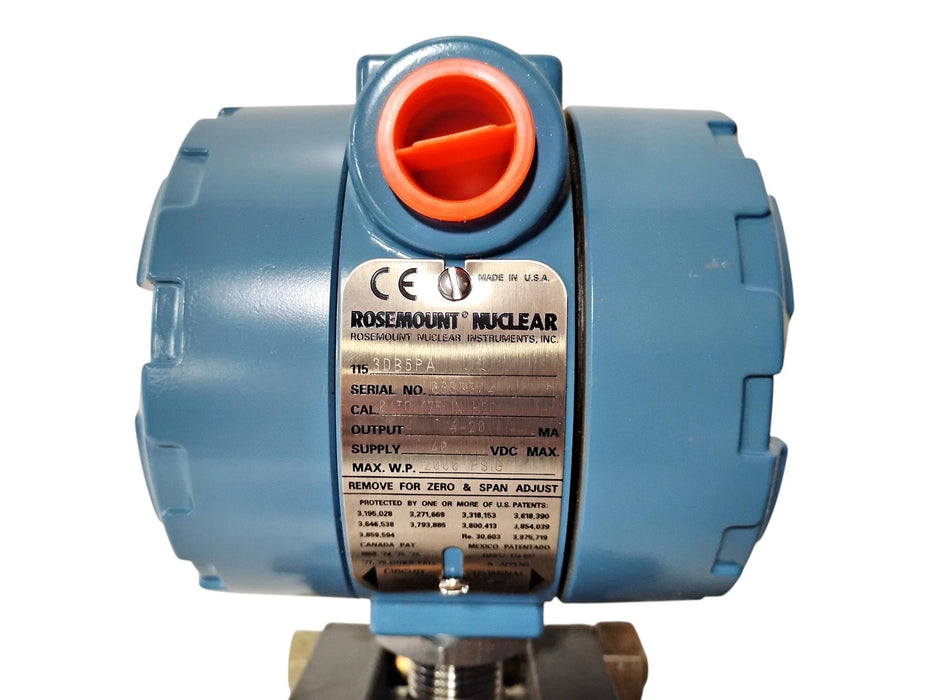 Emerson Rosemount 1153DB5PA 0-175 IN H2O 2000 PSIG Nuclear Pressure Transmitter