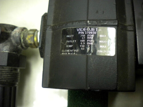 Videojet Filter System 370930 250PSI In 100 PSI Out