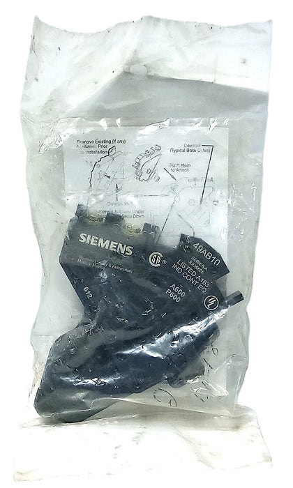 Siemens 49AB10 600 V 10 A NEMA A600 Auxiliary Contact Kit