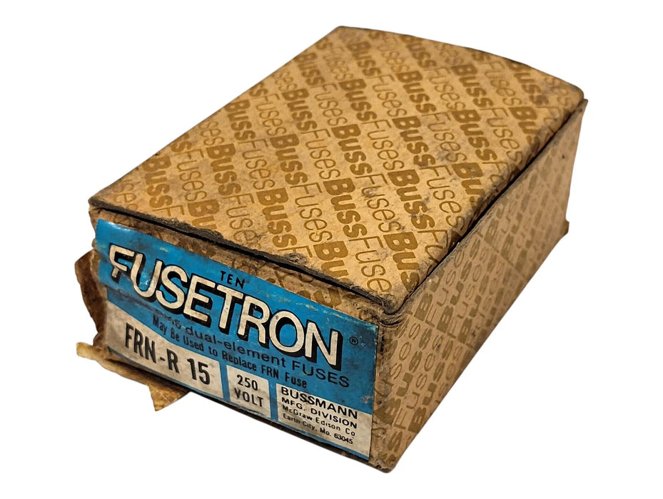 Bussmann FRN-R-15 250 V AC 15 A Class RK5 Current-Limiting Time-Delay Fuses