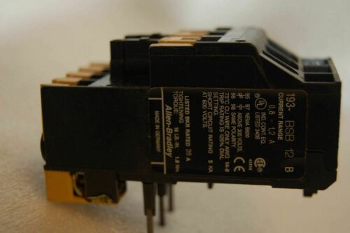 Allen-Bradley OVERLOAD RELAY .8-1.2AMP BI-METALLIC 193-BSB-12