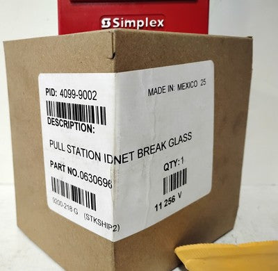 Simplex 4099-9002 0630696 Addressable Pull Station w/ Break Glass