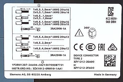Siemens 3RM1001-2AA04 24VDC 0.1-0.5A Motor Starter