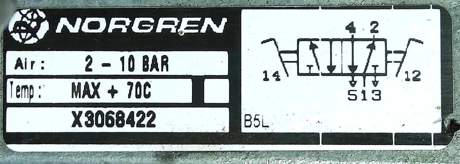 Norgren X3068422 2-10 BAR 2/3 Way Aluminum Pneumatic Foot Switch