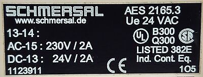 Schmersal AES2165.3 AES2165-3 Safety Controller