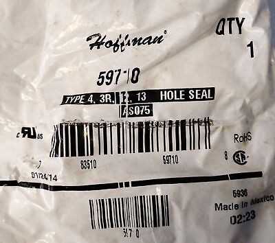 Hoffman 59710 Type 4 / 3R / 12 / 13 Hole Seals - Lot of 2