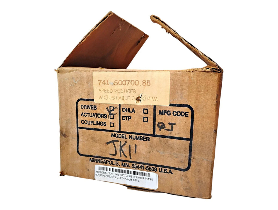 Zero-Max JK1-CCW-25-0-400 25 in-lbs Unidirectional Adjustable Speed Drive