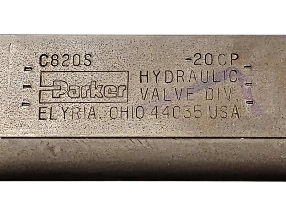 Parker C820S 8 mm SAE 5000 PSI 8 GPM Hydraulic Check Valve