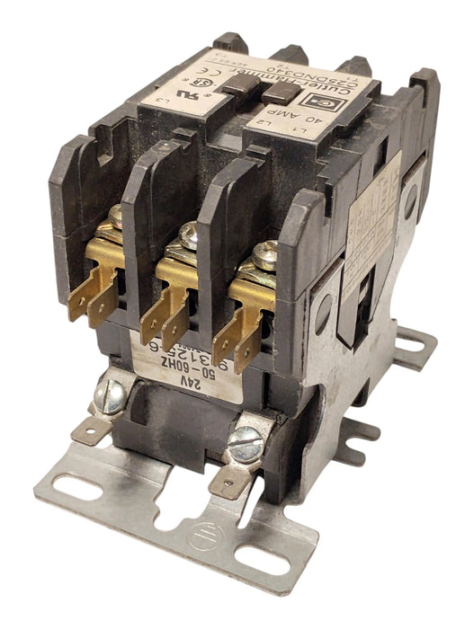 Cutler Hammer C25DND340 Series C1 40 A Definite Purpose Contactor w/ 24 VAC Coil
