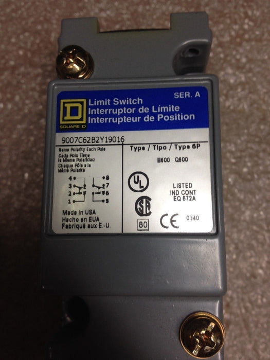 Square D 9007C62B2Y19016 Limit Switch