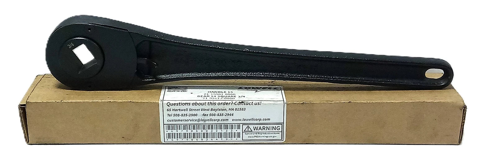 Lowell 21-15901-0000 HANDLE 15 3 Position Rachet w/ 3/4 in Square Opening