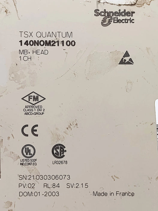 Schneider Electric 140NOM21100 TSX QUANTUM MODBUS PLUS PLC Module