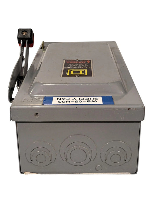 Square D HU31 Series E2 600 V AC/DC 30 A Non-Fusible Safety Switch