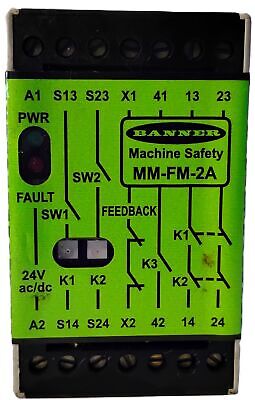 Banner Engineering MM-FM-2A 24 V AC / DC 250 mA Machine Safety Relay