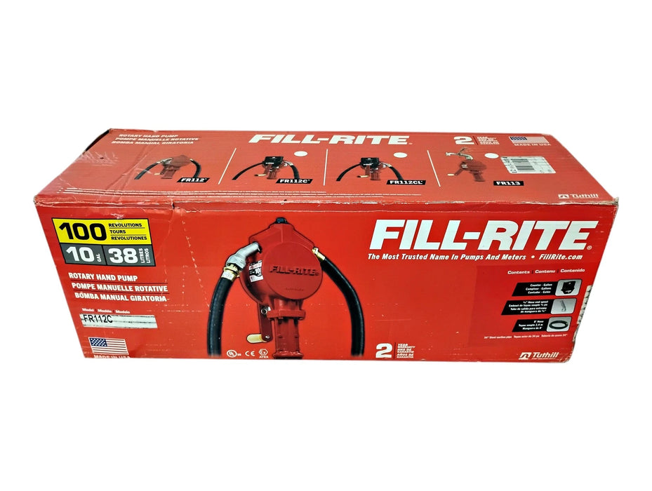 Tuthill Fill-Rite FR112C Rotary Hand Pump w/ Gallon Counter & 8-ft Hose