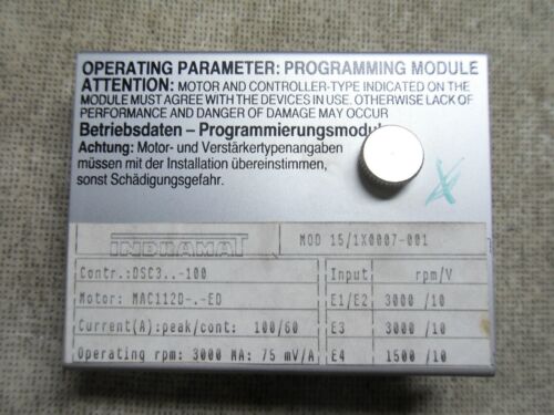 1 INDRAMAT 15/1X0007-001 PERSONALITY MODULE