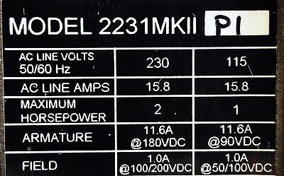 Fincor Automation 2231MKIIP1 Adjustable Speed Drive
