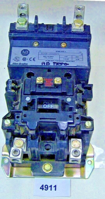 Allen-Bradley Size 3 Contactor 500F-DOD920 2P 90A